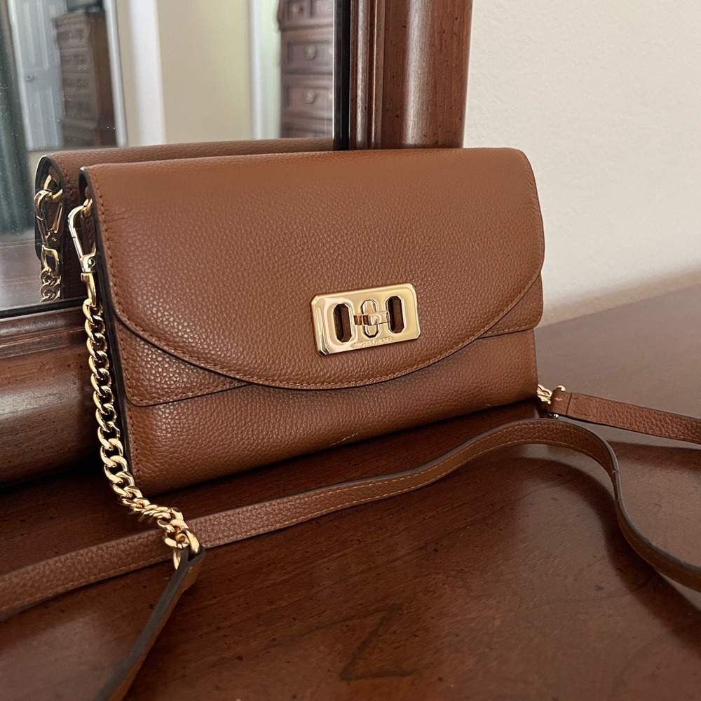 Michael Kors Brown Leather Crossbody Bag